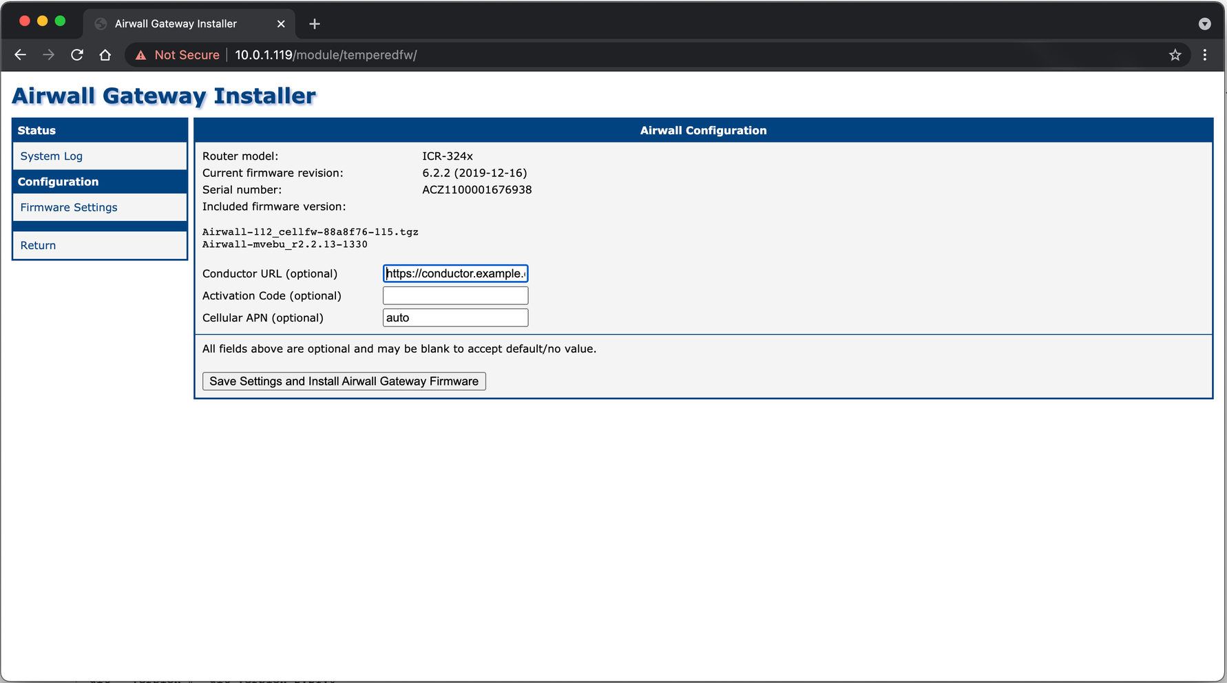 Pre-configure the Airwall Gateway when installing