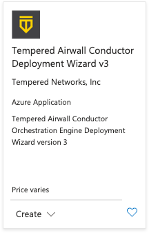 Tempered Airwall Conductor Managed in the Azure Marketplace