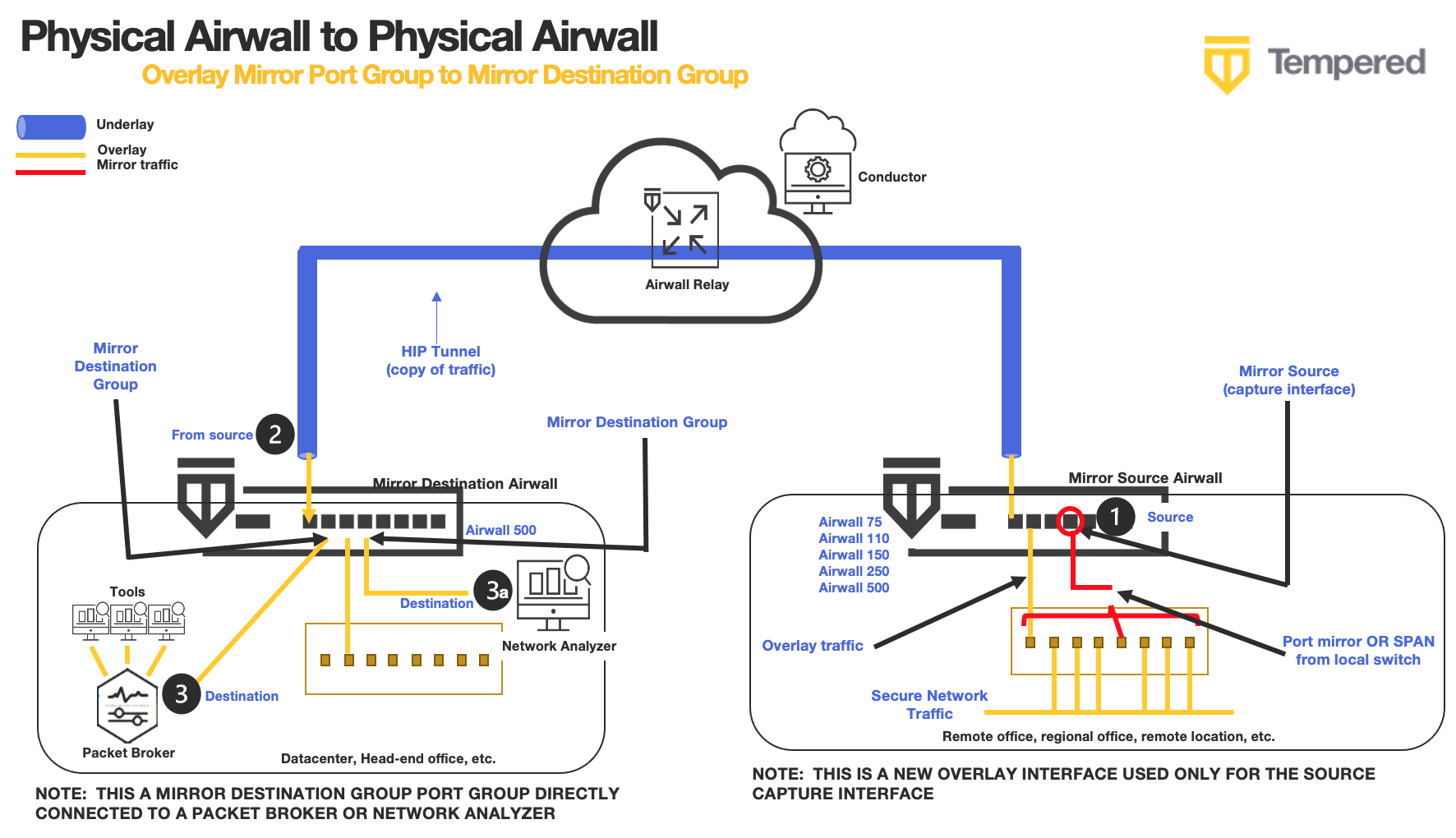 Overlay Mirror Port Group to Mirror Destination diagram